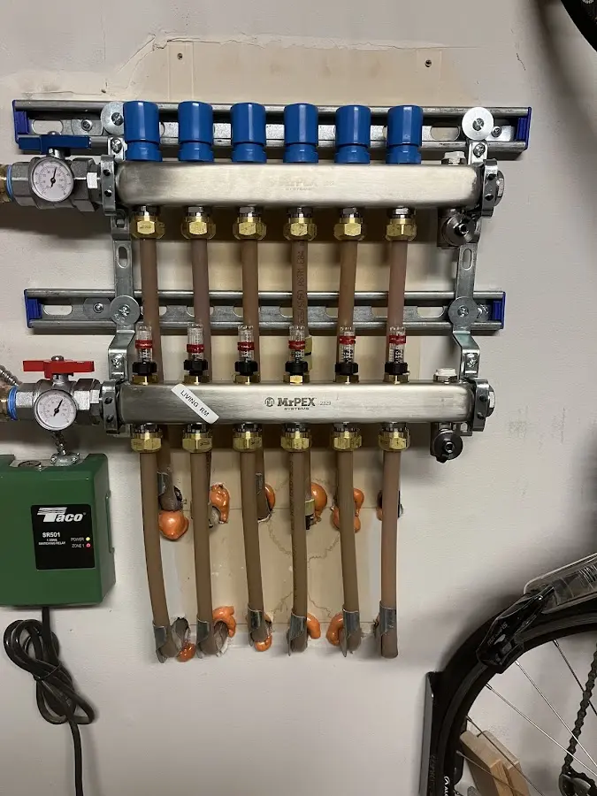 Plumber performing Gas Leak Detection at a residential property in Ida